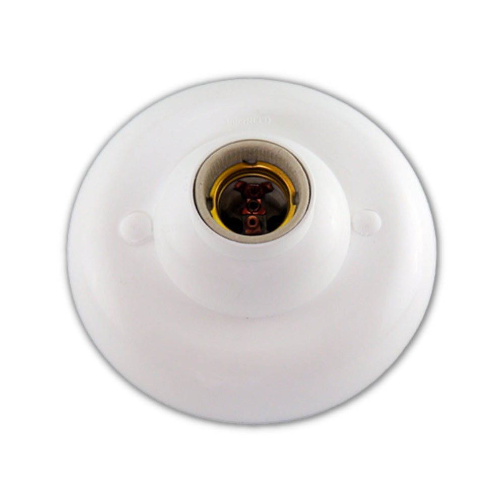Kit 3 Plafons Simples Suporte Lâmpadas Bocal Plastico E27